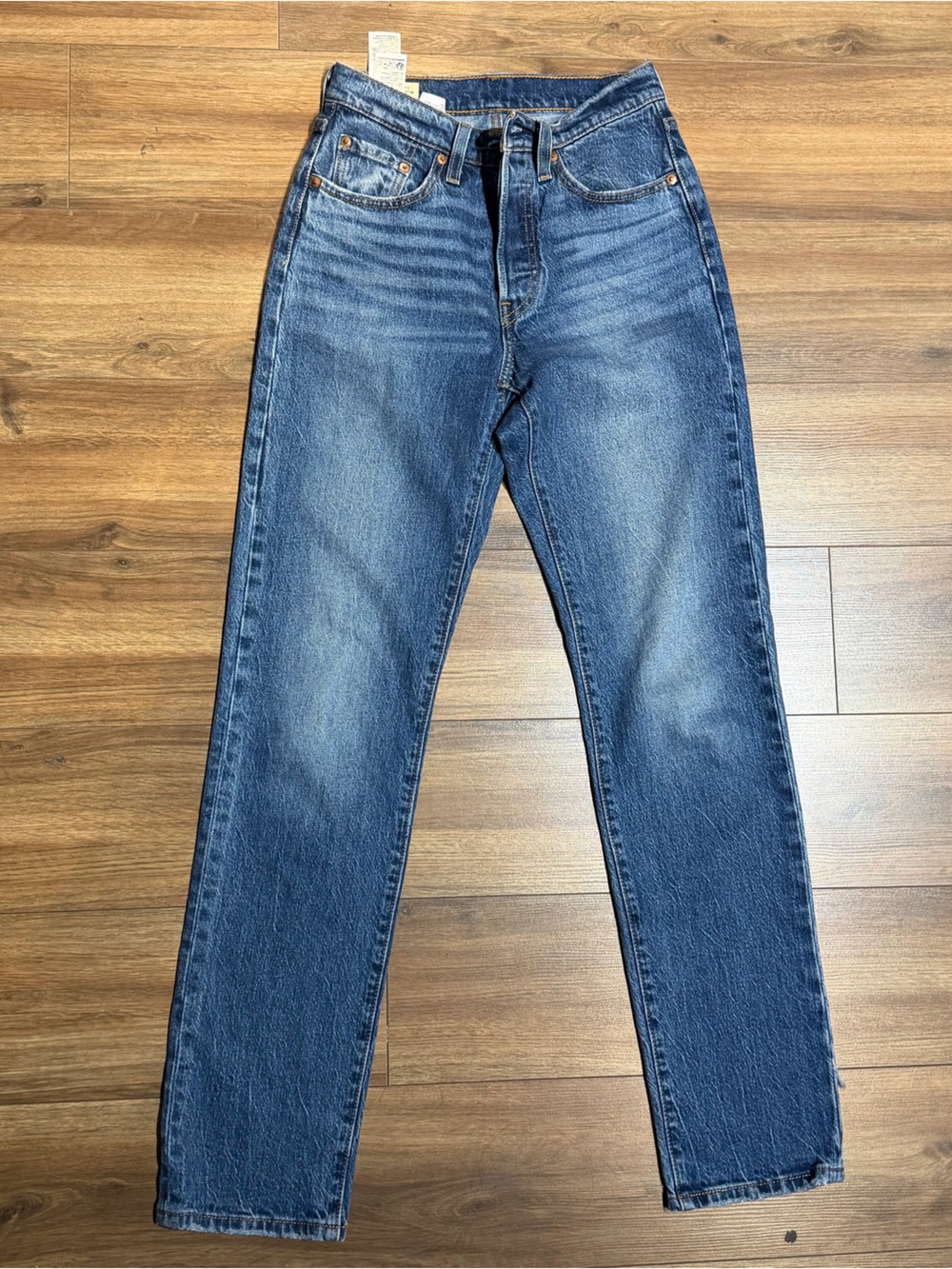Levi's 501 Women's Blue High-Rise Straight Jeans